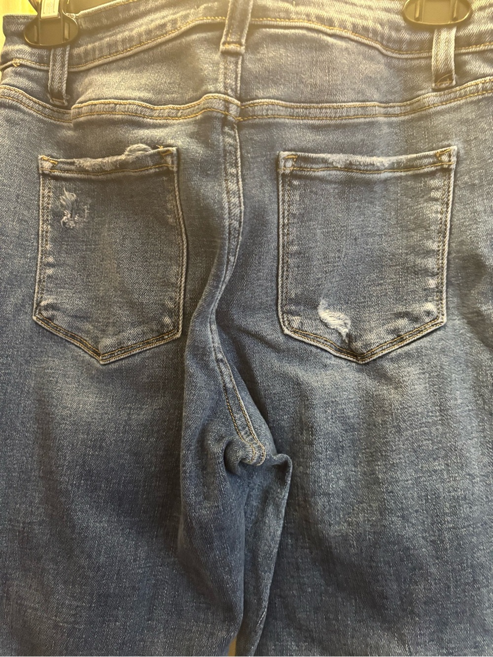 Flying Monkey Distressed Medium Blue Straight Leg Jeans - Picture 5 of 8